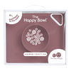 EzPz Happy Bowl 100% Food Grade Silicone Suction Bowl with Built In Placemat - Mauve