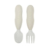 Beaba Set of 2 Stainless Steel Pre Cutlery - Velvet Grey