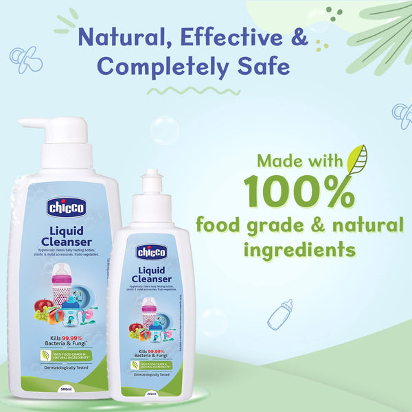 Chicco Liquid Cleanser with 100% Food Grade & Natural Ingredients - 200ml