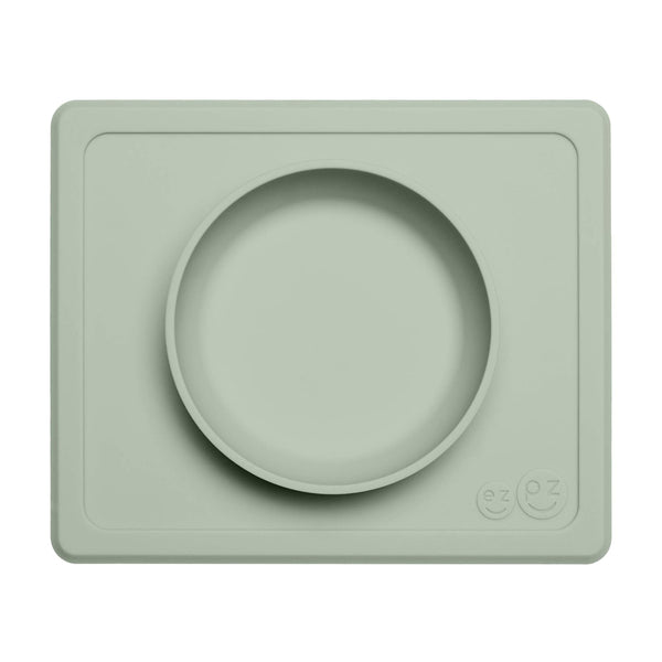 EzPz Mini Bowl 100% Food Grade Silicone Suction Bowl, Non Slip, BPA Free - Sage