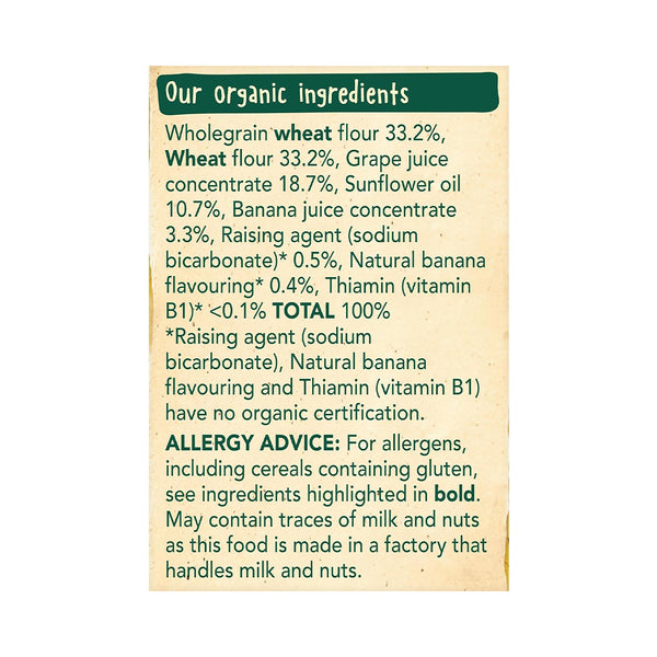 Organix Banana Bread Biscuits Toddler Snacks, 12+Months - 135 gm - Dezine Kids