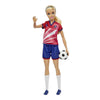 Barbie Soccer Doll, Blonde, #9 Uniform, Soccer Ball, Cleats, Socks