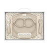 EzPz Mini Feeding Set for Toddlers (Mat, Spoon & Fork) - Oat