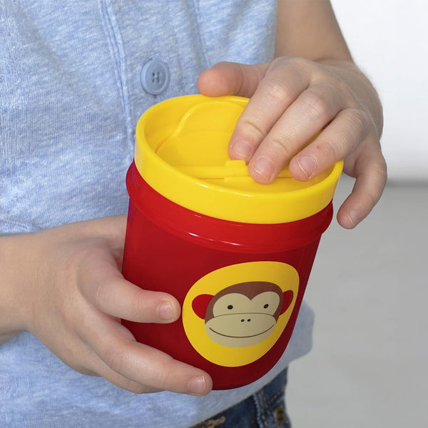 Skip Hop Zoo Tumbler Cup Removable Flip Top Lids - Monkey-Dog