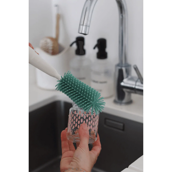 Beaba 2 in 1 Silicone Bottle Brush - Sage Green