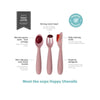 EzPz Happy Utensils for Toddlers(Spoon, Fork & Knife) - Blush