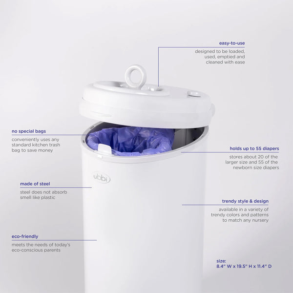Ubbi Diaper Pail - Blush Pink