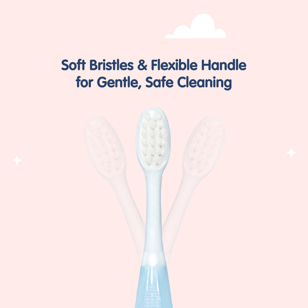 Hopop Extra Soft Baby Toothbrush for Gentle Milk Teeth & Gum Care (6-36 Months) - Dezine Kids