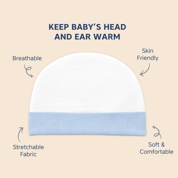 Hopop Soft & Comfortable Cotton Baby Caps - Dezine Kids