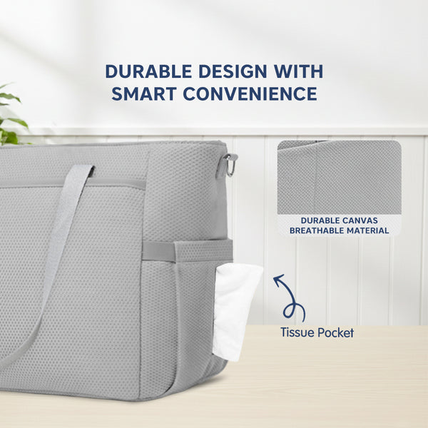 Hopop Tote Diaper Bag with Changing Mat