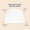 Hopop Soft & Comfortable Cotton Baby Caps Pack of 3 - White - Dezine Kids