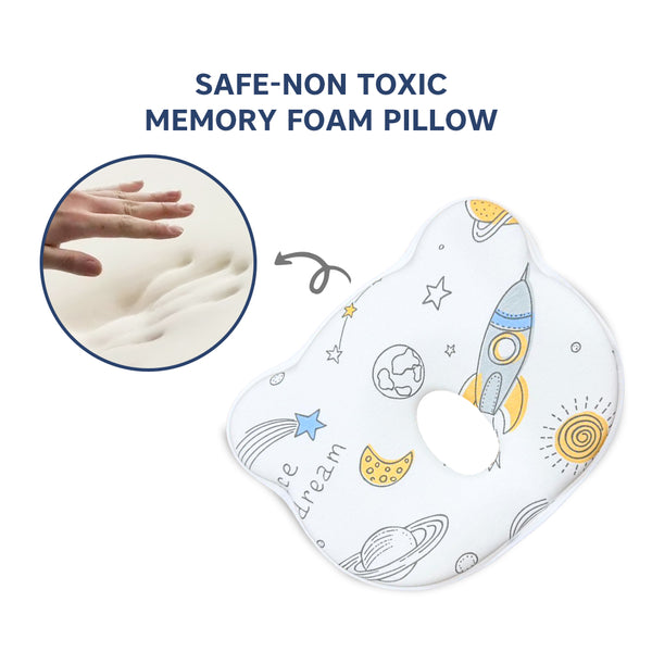 Hopop Head Shaping Memory Foam Pillow for Newborns - Dezine Kids