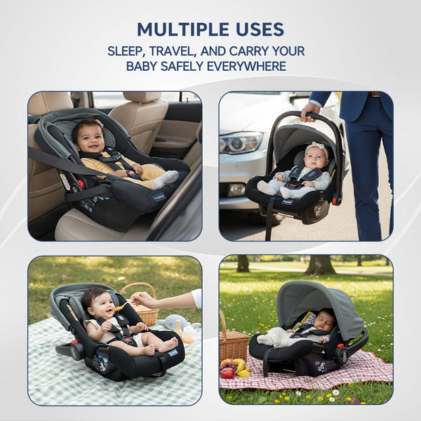 Hopop 4 in 1 Multi-Purpose Comfy Infant Car Seat for Baby - Dezine Kids
