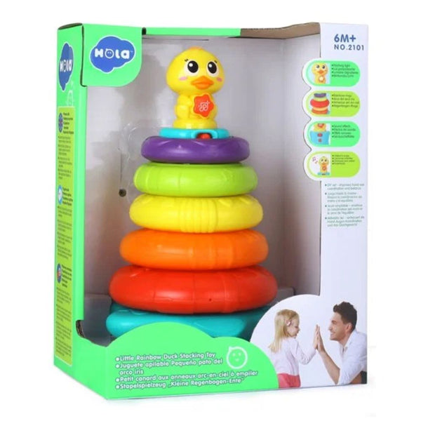 Hola Little Rainbow Duck Stacking Toy - Dezine Kids
