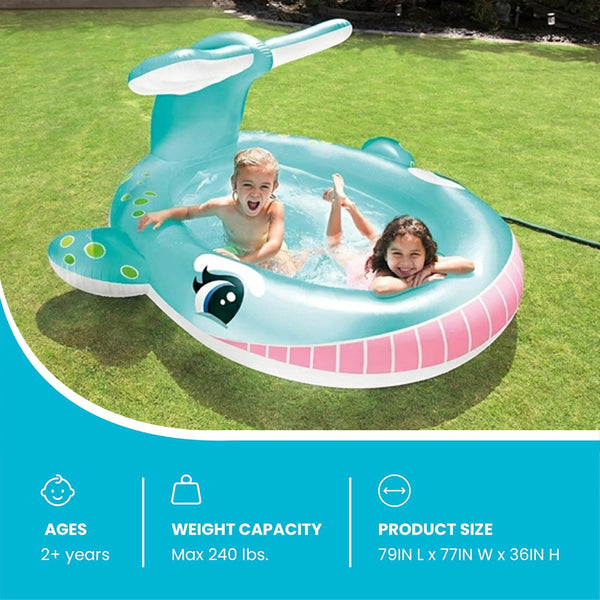 Intex Whale Inflatable Spray Kiddie Pool - Dezine Kids