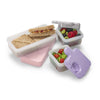Melii Puzzle Container Airtight & Leakproof Microwave, Freezer & Dishwasher Safe - Purple, Grey & Pink