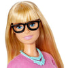 Barbie Teacher Doll, Blonde, with 10 Teaching Accessories, Including Spinning Globe and a Laptop That Opens and Closes