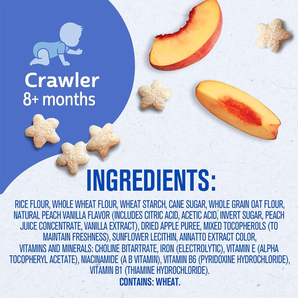 Gerber Puffs for Crawlers, 8+ months - Peach