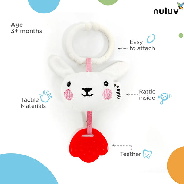 Nuluv Soft Rattles & Teether Toy - Bunny