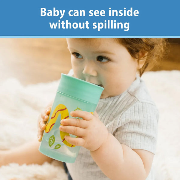 Dr.Browns Milestones Cheers360 Cup 10 oz/300 ml - Green - Dezine Kids