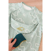 Beaba 2 in 1 Waterproof Bib with Detachable Sleeves, Foldable Food Catcher Pocket - Sage Green