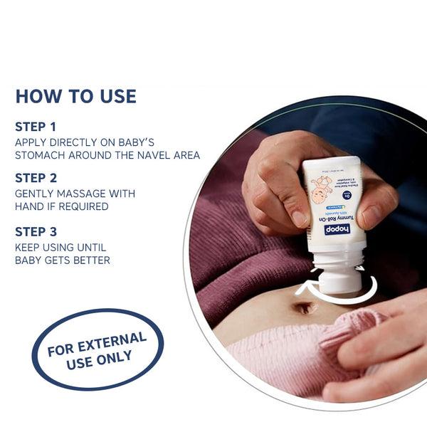 Hopop Tummy Roll On for Baby Colic Relief, Constipation & Indigestion - 40ml - Dezine Kids