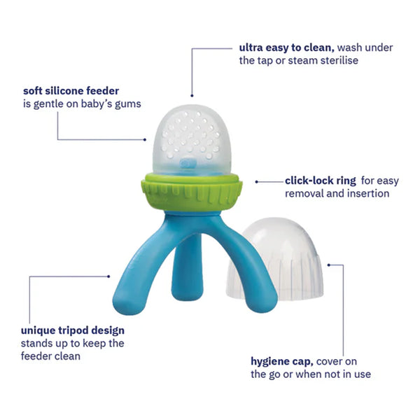 B.Box Silicone Fresh Food Feeder - Ocean Breeze Blue Green