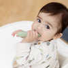EzPz Baby Led Toothbrush 100% Silicone Infant Toothbrush with Dual Sided Bristles & Sensory Bumps - Sage