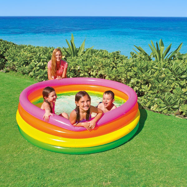 Intex Sunset Glow Inflatable Paddling Swimming Pool Kids