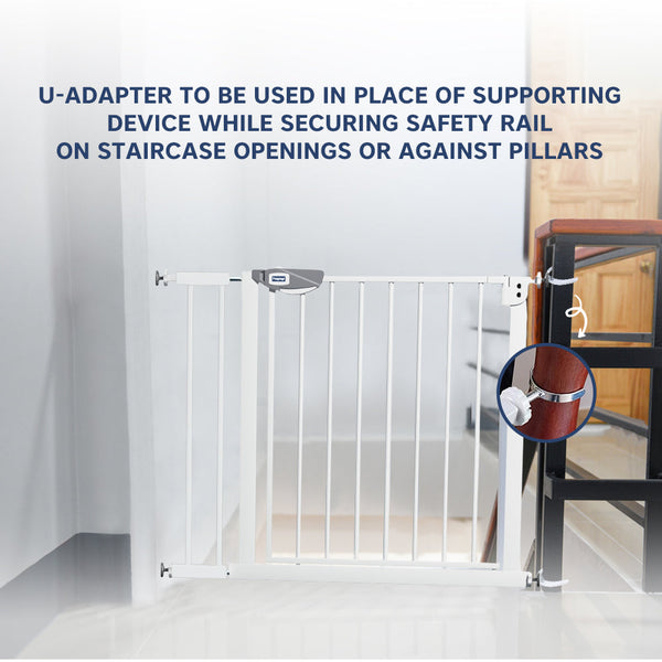Hopop Baby Safety U-Shape Gate Adaptor for Safety Rail – Secure & Stable - Dezine Kids