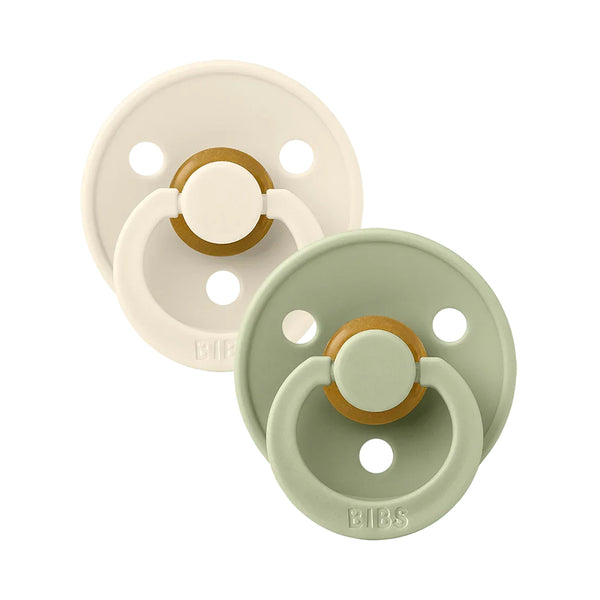 Bibs Colour Pacifiers 2 Pack - Ivory/Sage