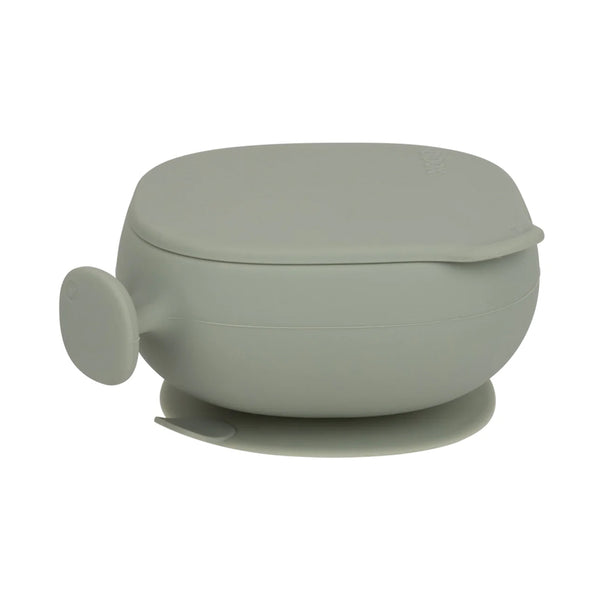 B.Box Silicone Bowl Plus Lid With Suction Base - Sage Green