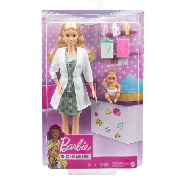 Barbie Baby Doctor Playset with 12 Inch Blonde Doll