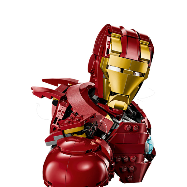 Lego Marvel Iron Man MK4 Bust, Buildable Model for Adults