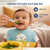 Hopop Easy Clean Crumb Catcher Silicone Bib - Dezine Kids