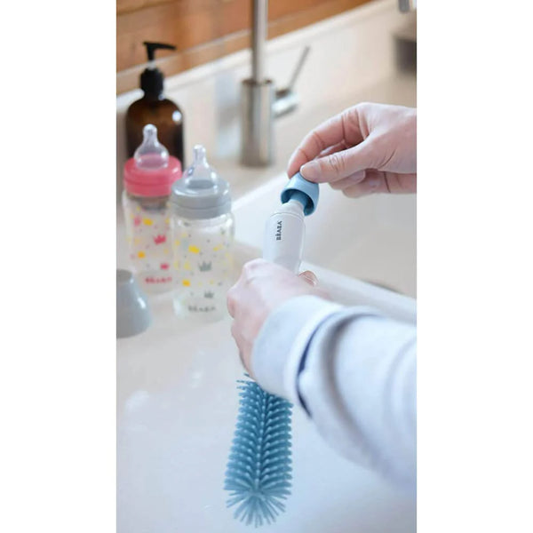 Beaba 2 in 1 Silicone Bottle Brush - Blue