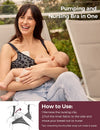 Momcozy 4 in 1 Hand Free Seamless Stretch Fabric Pumping Bra - Leopard Grey