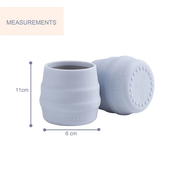 Bibado Sippit Silicone Open Drinking Cup, Pack of 2 - Mist