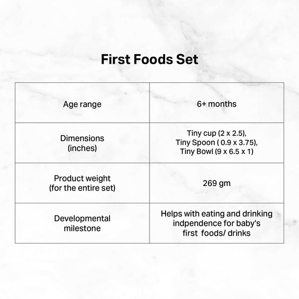 EzPz First Foods Set 100% Food Grade Silicone Baby & Toddler Suction Bowl with Built In Placemat - Grey