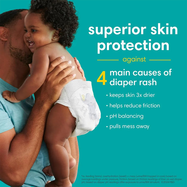 Pampers Swaddlers Disposable Baby Diapers, Size 1 (32 Count) 4 to 6 Kg