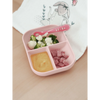 Beaba Silicone 2 Piece Baby Meal Set, Non-Slip, Unbreakable, Easy to Clean, BPA-Free Baby Feeding Set - Baby Pink