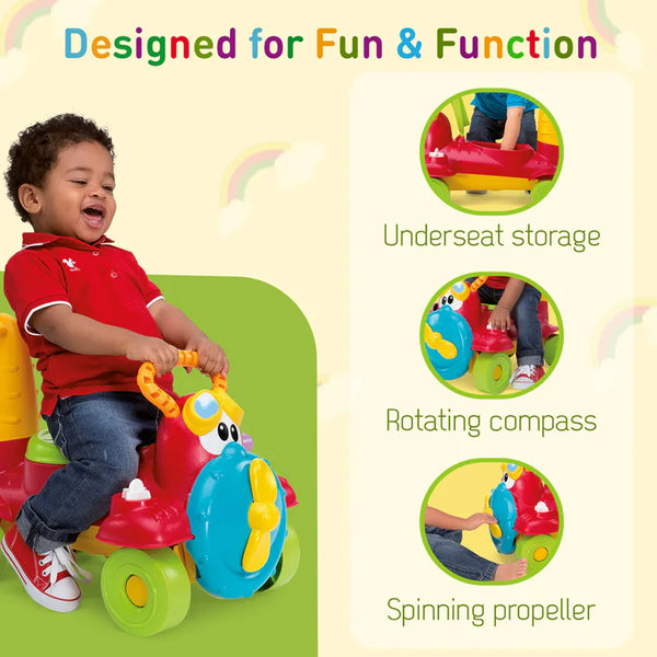 Chicco Charlie Sky Rider 2 in 1 Ride On Push & Walk Support For 1 to 3Y (Upto 20 Kg)