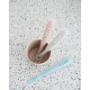 Beaba 1st Stage Silicone Spoon with Ultra Soft Tip, Gum Friendly, Ergonomic Handles - Light Mist - Dezine Kids