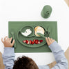 EzPz Happy Utensils for Toddlers(Spoon, Fork & Knife) - Olive