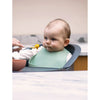 Beaba Silicone Waterproof Baby Feeding Bib with Food Catcher Pocket, BPA-Free, Easy to Clean - Sage Green