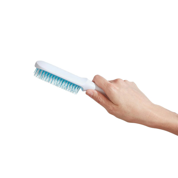 Frida Baby Detangling Hairbrush for Thick or Curly Hair, Wide Tooth Comb & Bristle Combo - Teal
