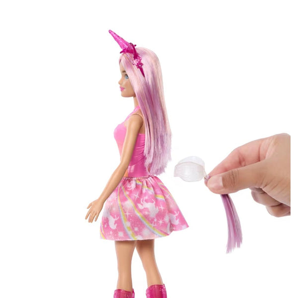 Barbie Unicorn Doll With Pink Hair, Ombre Outfit And Unicorn Accessories