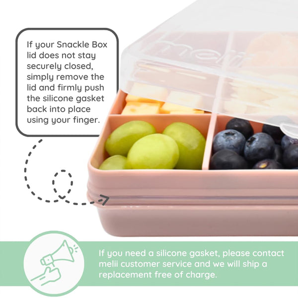 Melii Snackle Box, Food Jar 12 Compartments BPA Free - Blue