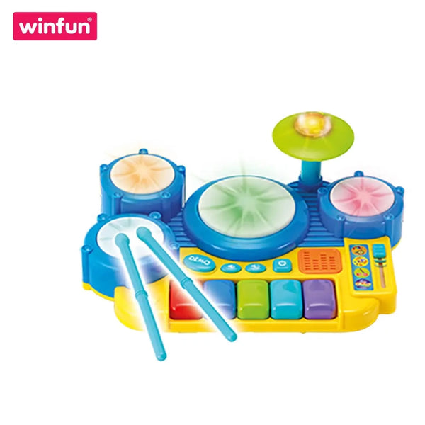Winfun Boppin' Beats Drum Set Keyboard5 Note Piano & Drums