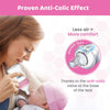 Chicco Well Being Glass Feeding Bottle for 2m+ 240ml Medium Flow - Pink